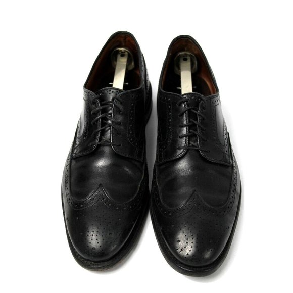 Allen Edmonds Men\'s Size 9 D Players Shoes Wingtip Black Leather Dress Shoes EUC main image 5